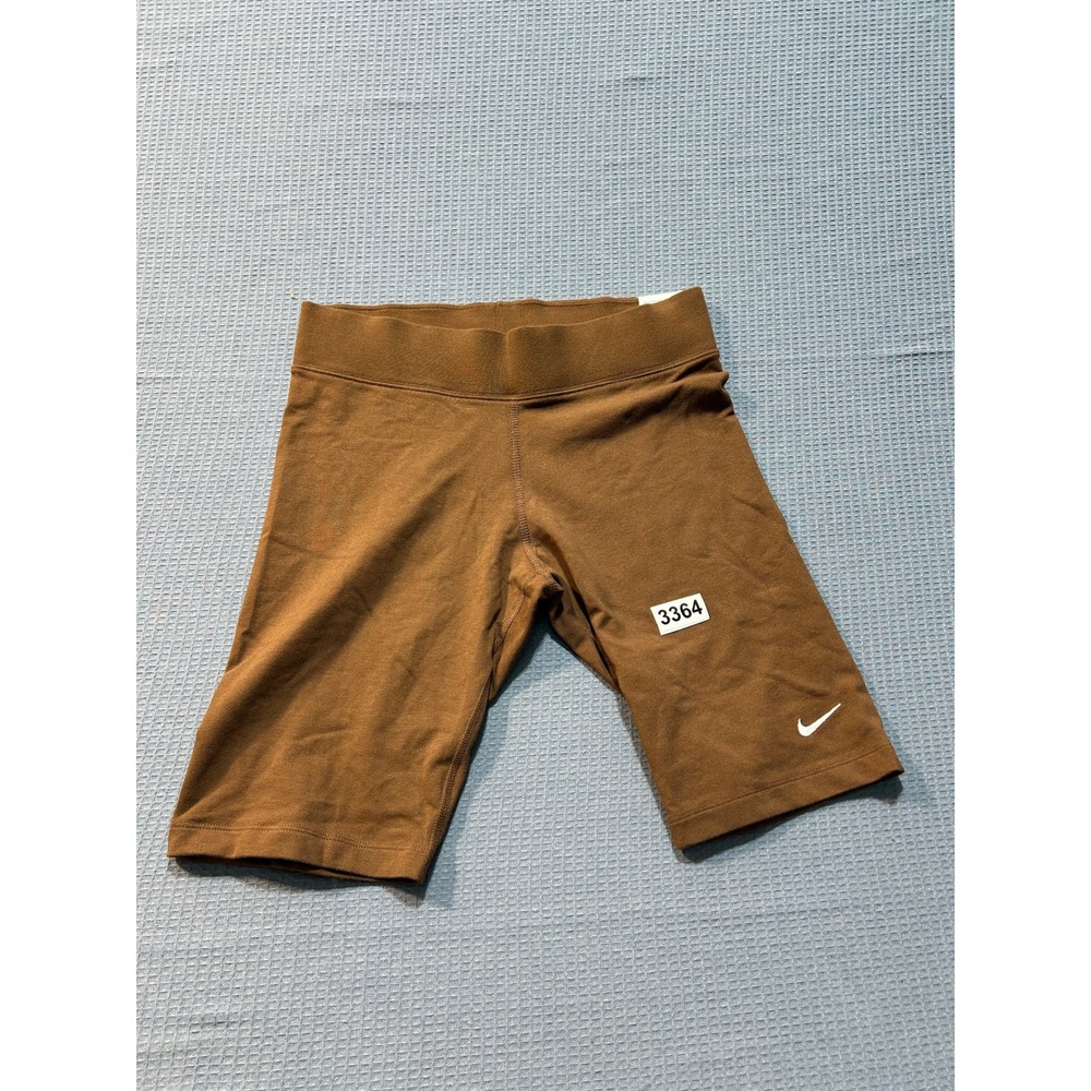 Nike Sportswear Essential Bike Shorts Womens Sz M Brown